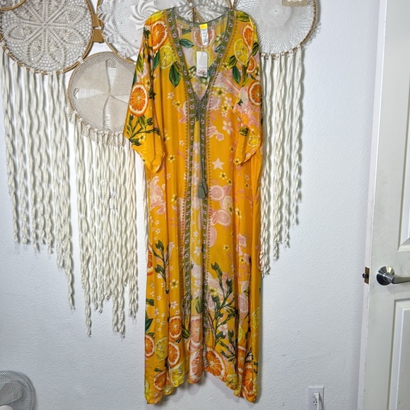 Agua Bendita Selam Vita Tunic Cover up Caftan NWT One Size - Picture 8 of 16
